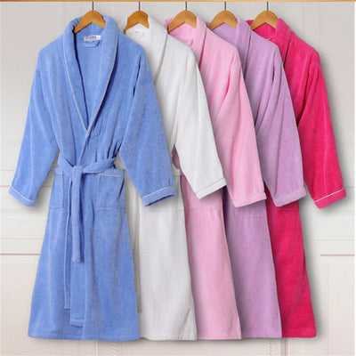 100% Cotton Toweling Terry Robe Lovers Soft Bath Robe Men And Women