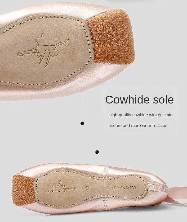 Women Ballet Dance Shoes Child and Adult Ballet Pointe Shoes Professional with Ribbons Shoes Woman Zapatos Mujer Sneakers Girls