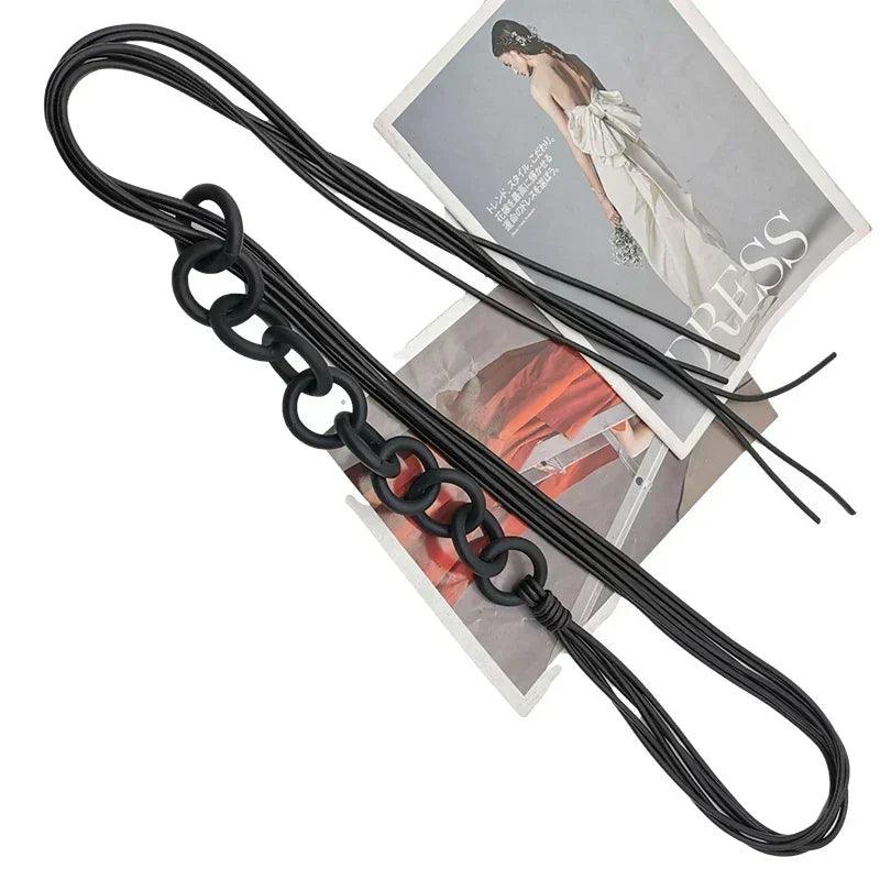 Ukebay new handmade luxury necklaces for women rubber jewelry black statement necklace fashion clothes chain gothic