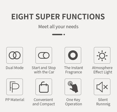 Car Diffuser Room Fragrance High End Products Air Freshener Essential Oils Air Purifier USB Rechargeable Vibration Sensor Switch