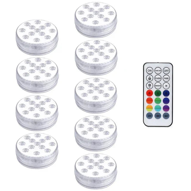 13 LEDs Magnetic Submersible LED Light Waterproof Underwater Light USB Rechargeable Swimming Pool Night Lamp With Suction Cups