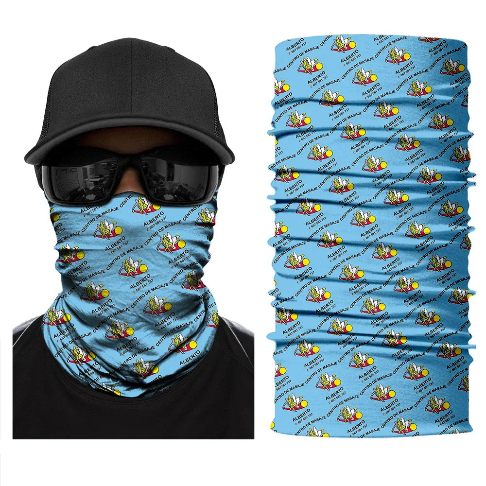 Customized Tube Scarf Seamless Bandana Masks Headband Cycling Caps Neck Gaiter Outdoors Neck Warmer Motorcycle Face Shield 50PCS