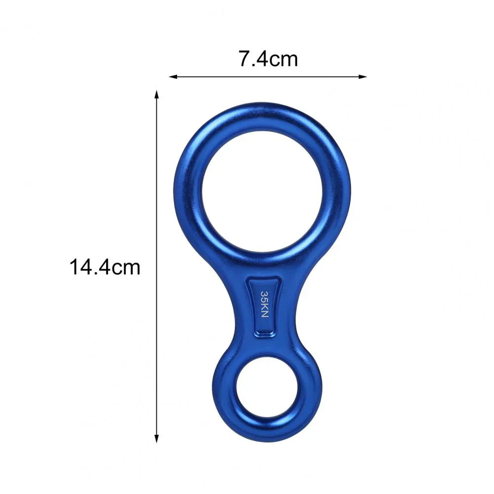 35KN Carabiner High Strength Wear-resistant Compact 8-shape 35KN Descender for Mountaineering