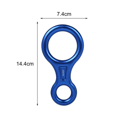 35KN Carabiner High Strength Wear-resistant Compact 8-shape 35KN Descender for Mountaineering