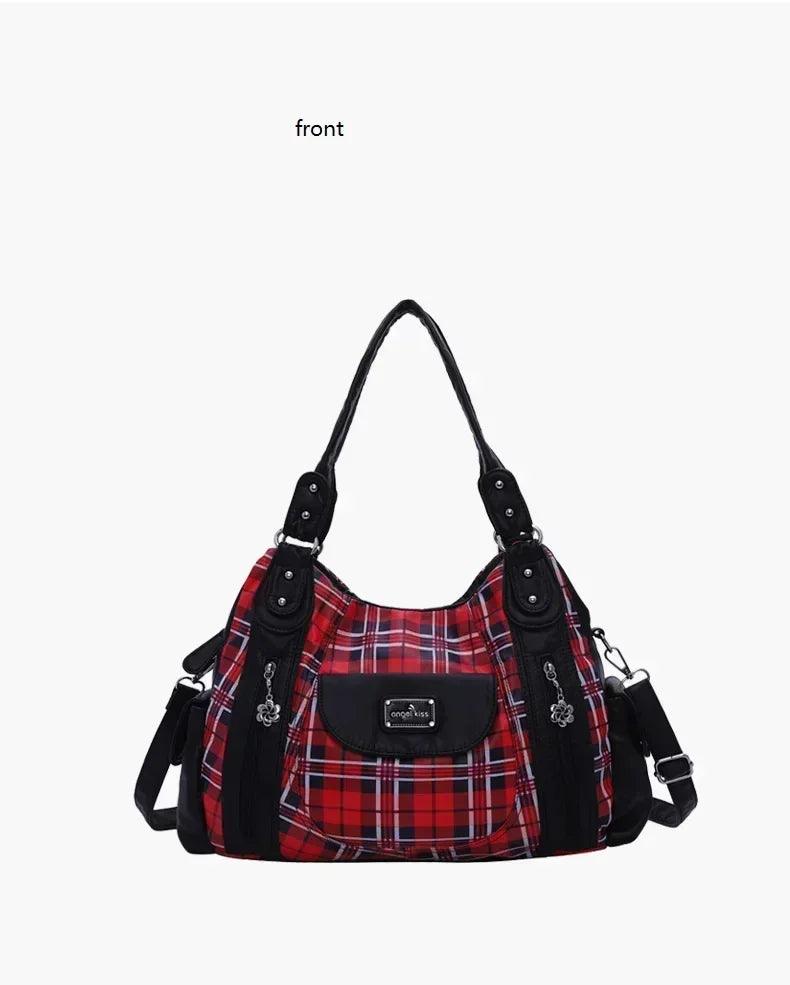 Fashion women hand bag designers luxury handbags plaid shoulder bags female top-handle large purse hobos