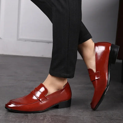 Handmade Leather Men Dress Shoes Fashion Party And Wedding Men'S Loafers Casual Shoes Men Driving Shoes