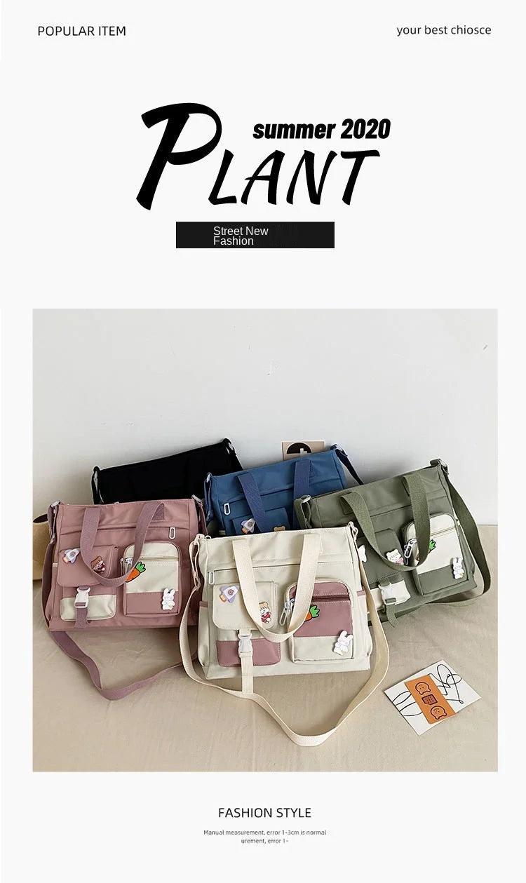 New designer school handbag messeng bag for youth teen girls tote shoulder large capacity nylon women crossbody satchels