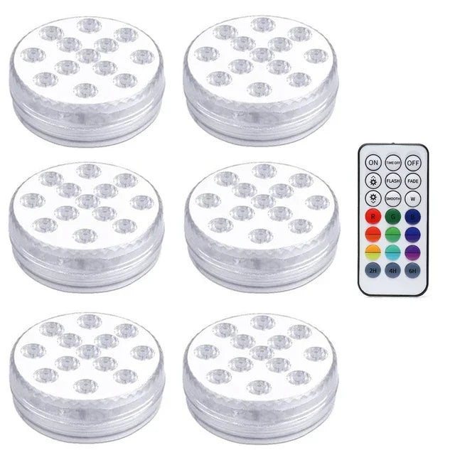 13 LEDs Magnetic Submersible LED Light Waterproof Underwater Light USB Rechargeable Swimming Pool Night Lamp With Suction Cups