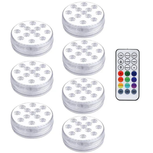 13 LEDs Magnetic Submersible LED Light Waterproof Underwater Light USB Rechargeable Swimming Pool Night Lamp With Suction Cups