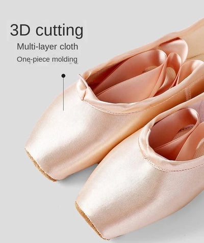 Women Ballet Dance Shoes Child and Adult Ballet Pointe Shoes Professional with Ribbons Shoes Woman Zapatos Mujer Sneakers Girls