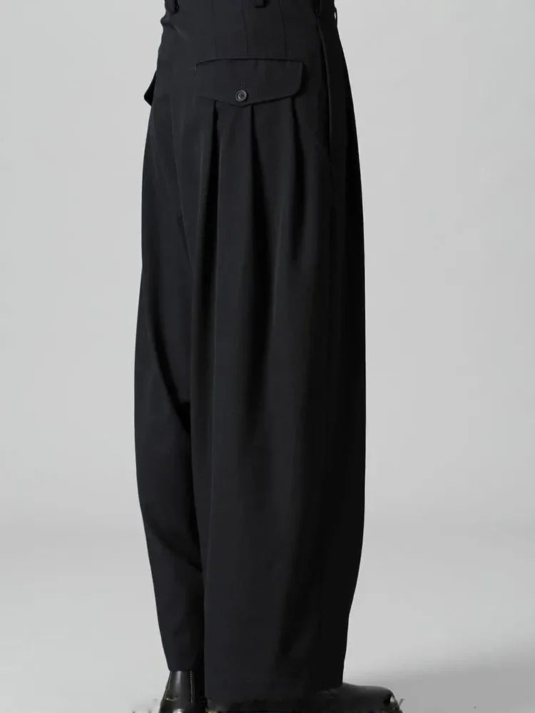 Men's Wide-Leg Pants Spring And Autumn New Yamamoto Style Fashion Trend Youth Leisure Loose Large Size Pants