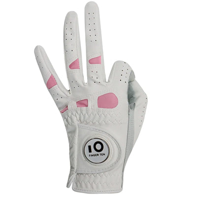 6 Pcs Rain Grip All Weather Womens Golf Gloves Ladies Left Hand Right Soft Cabretta Leather Glove with Ball Marker for Women