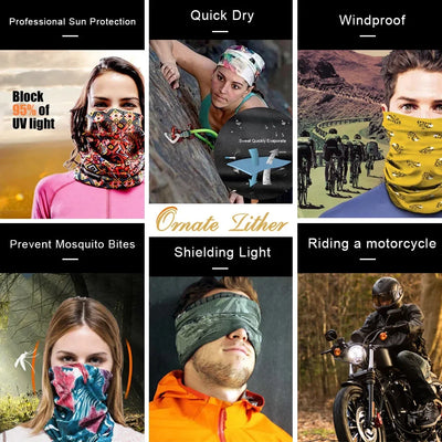 Customized Tube Scarf Seamless Bandana Masks Headband Cycling Caps Neck Gaiter Outdoors Neck Warmer Motorcycle Face Shield 50PCS