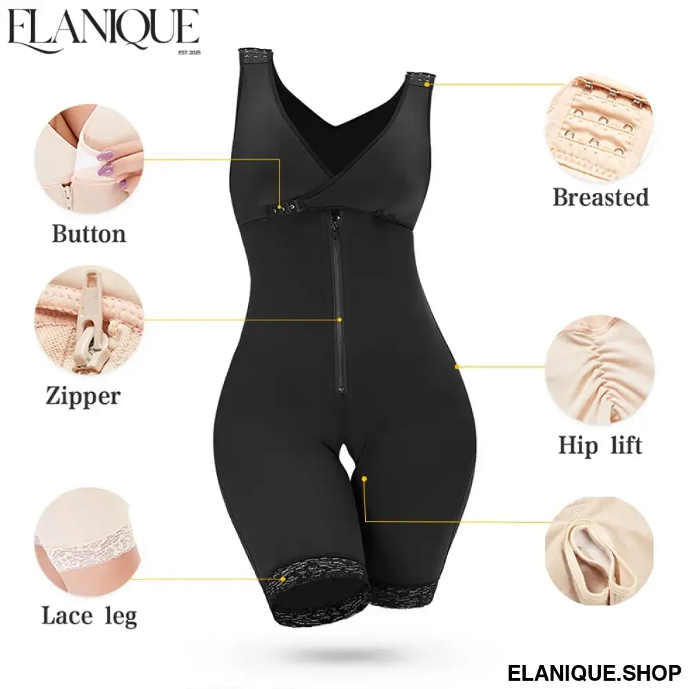 LILVIGOR Plus-Size Full Body Shaper – Postpartum Waist Trainer Corset with Butt Lifter, Sizes S–6XL
