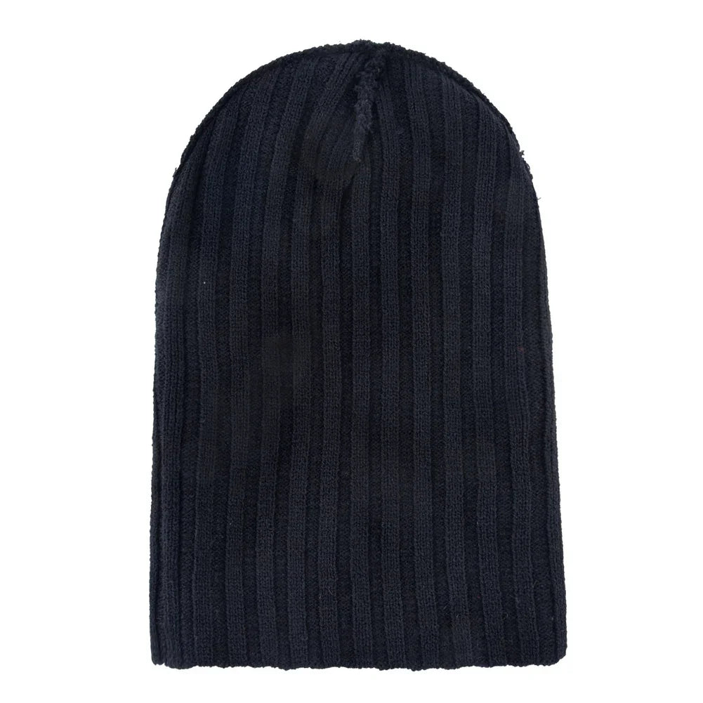 Knitted Beanies Hat Men Women Streetwear Hip Hop Skullies Beanies With Patch Boys Girls Knitting Solid Color Bonnet Hats Cap