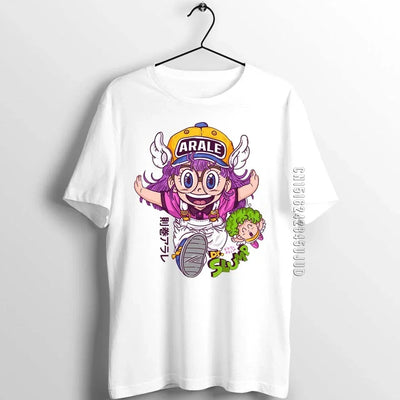 Men's T Shirt Arale Designer Anime Artwork Print Girl's Male Cotton Graphic T-shirts Adult Summer Clothes
