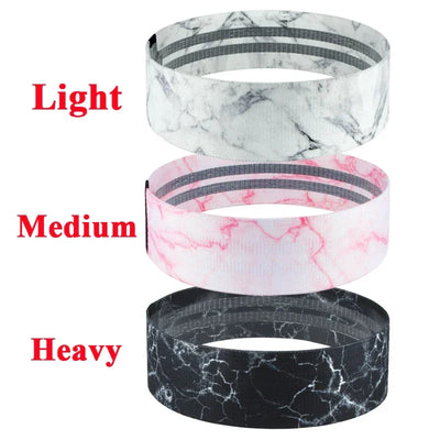 Fitness Resistance Bands Workout Hip Loop Elastic Exercise Band Gum Sport Yoga Strength  3-Piece Non-Slip For Leg Home Equipment