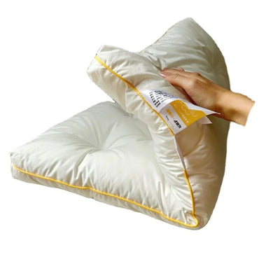 Ergonomic Lower Pillow SPA Neck Cervical Support Vertebra Pillow Silk Protein Filling 7-10cm/5-7cm Height Home Bed Neck Pillow