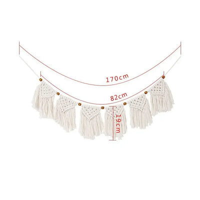 Wall Hanging Decoration Tassel Macrame Hand-Woven Tapestry Bohemian Boho Home Apartment Bedroom Livingroom Hotel Shop Mall Decor