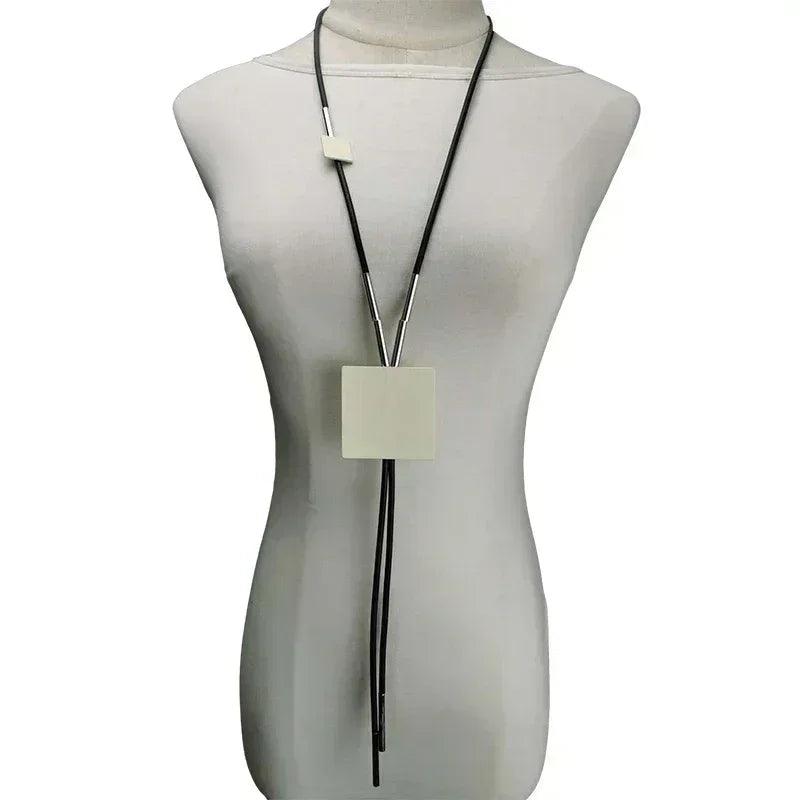 Ukebay new pendant necklace women handmade jewelry rubber necklaces long clothes chain statement accessories luxury