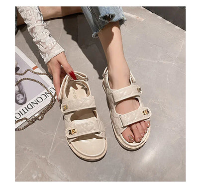 High Quality Platform Sandals Women Wide Strap Platform Open Toe Sandals for Women Female Flat Sandal Summer Ladies Shoes