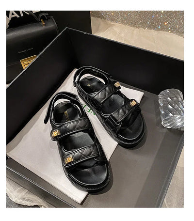 High Quality Platform Sandals Women Wide Strap Platform Open Toe Sandals for Women Female Flat Sandal Summer Ladies Shoes