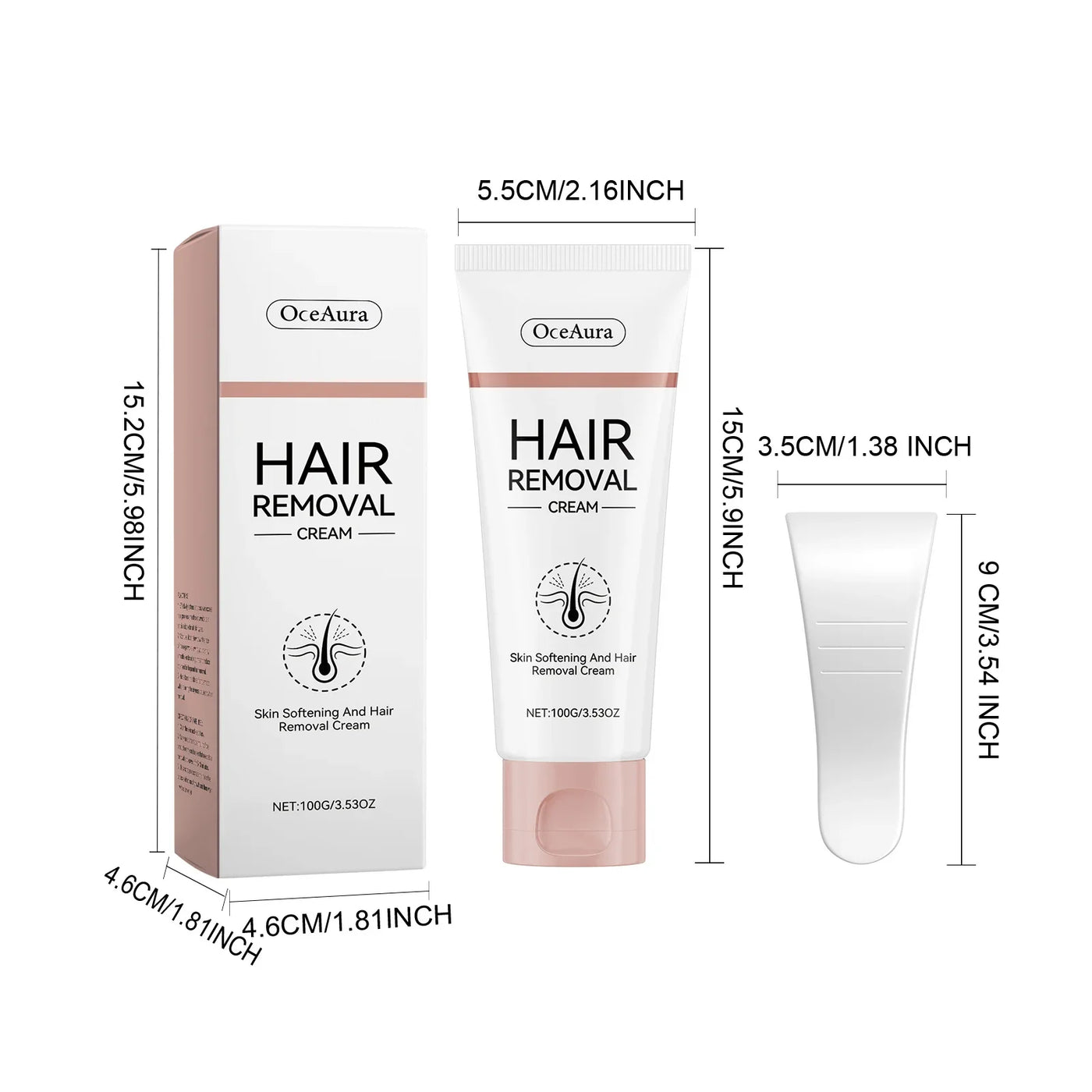Painless Hair Removal Cream for Women Men Inhibition Hair Growth Moisturizer Body Back Legs Underarm Depilatory Cream with Brush