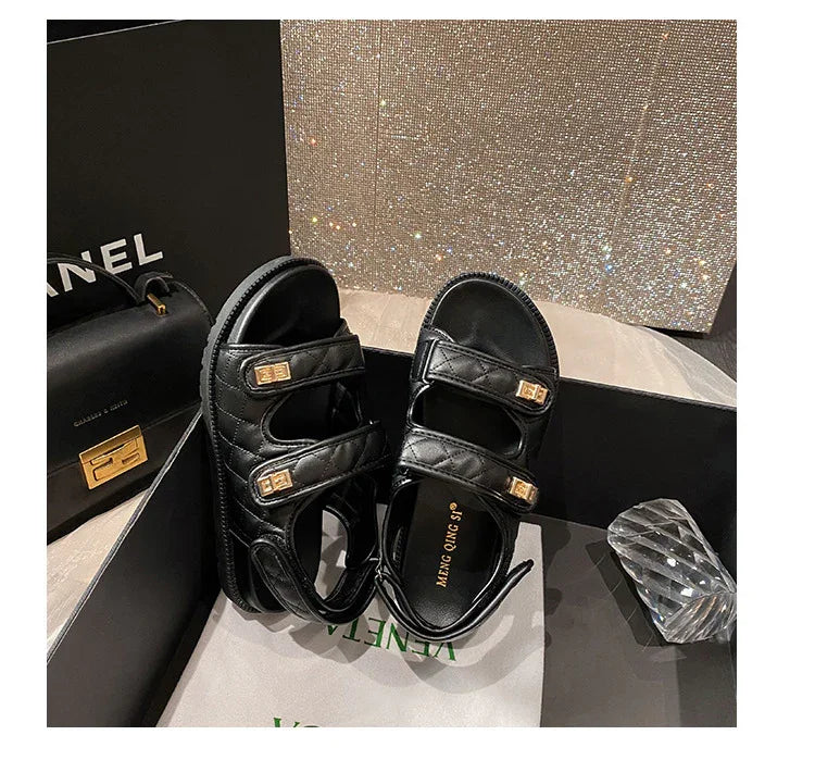 High Quality Platform Sandals Women Wide Strap Platform Open Toe Sandals for Women Female Flat Sandal Summer Ladies Shoes