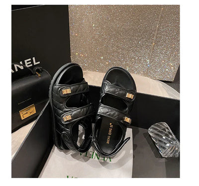 High Quality Platform Sandals Women Wide Strap Platform Open Toe Sandals for Women Female Flat Sandal Summer Ladies Shoes