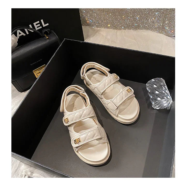 High Quality Platform Sandals Women Wide Strap Platform Open Toe Sandals for Women Female Flat Sandal Summer Ladies Shoes