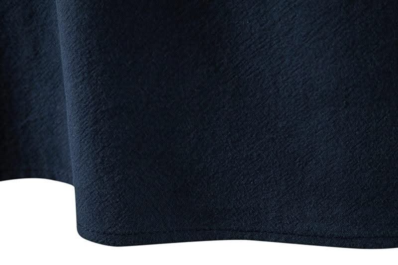 Happyjeffery Mens Cotton Linen Shirt Henry Collar with Drawstring Men Man Long Sleeve Beach Shirts Man Designer Cloth LS51