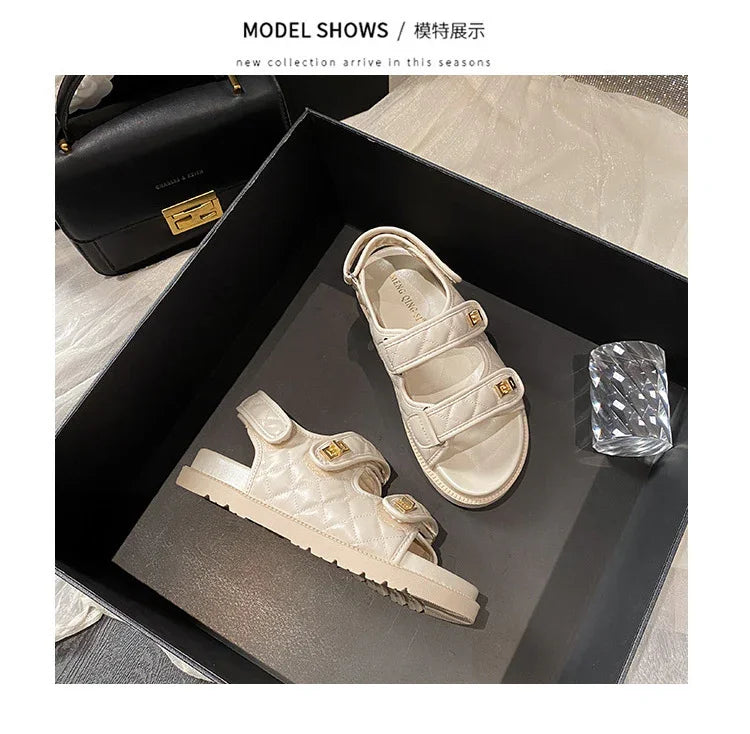 High Quality Platform Sandals Women Wide Strap Platform Open Toe Sandals for Women Female Flat Sandal Summer Ladies Shoes