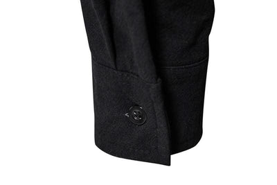 Happyjeffery Mens Cotton Linen Shirt Henry Collar with Drawstring Men Man Long Sleeve Beach Shirts Man Designer Cloth LS51