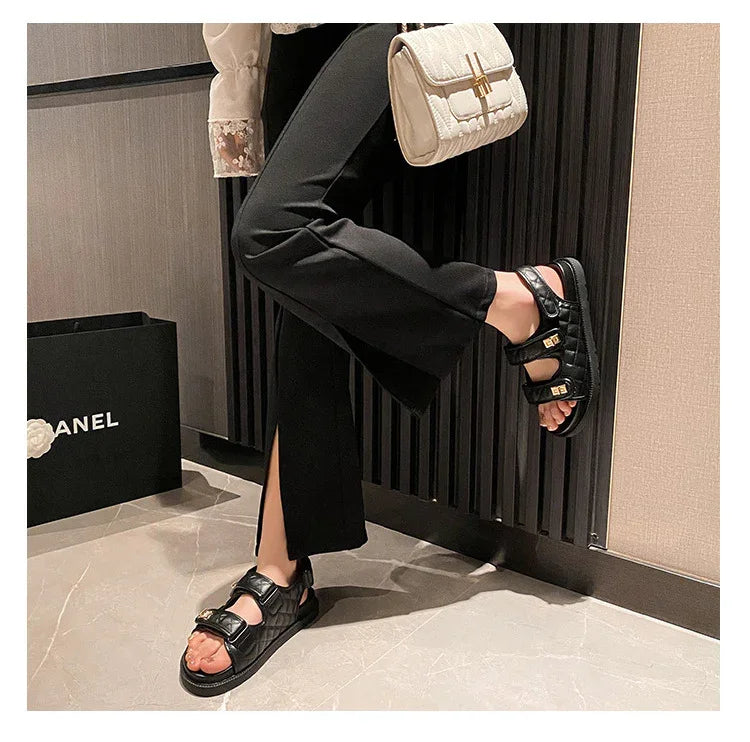 High Quality Platform Sandals Women Wide Strap Platform Open Toe Sandals for Women Female Flat Sandal Summer Ladies Shoes