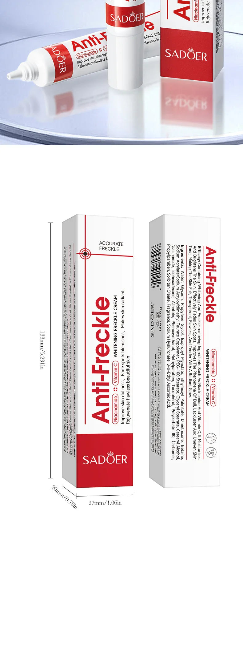 Powerful Whitening Freckles Face Cream Dark Spot Corrector Removal Melasma Fade Melanin Pigmentation Brighten Skin Care Products