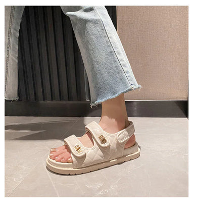 High Quality Platform Sandals Women Wide Strap Platform Open Toe Sandals for Women Female Flat Sandal Summer Ladies Shoes