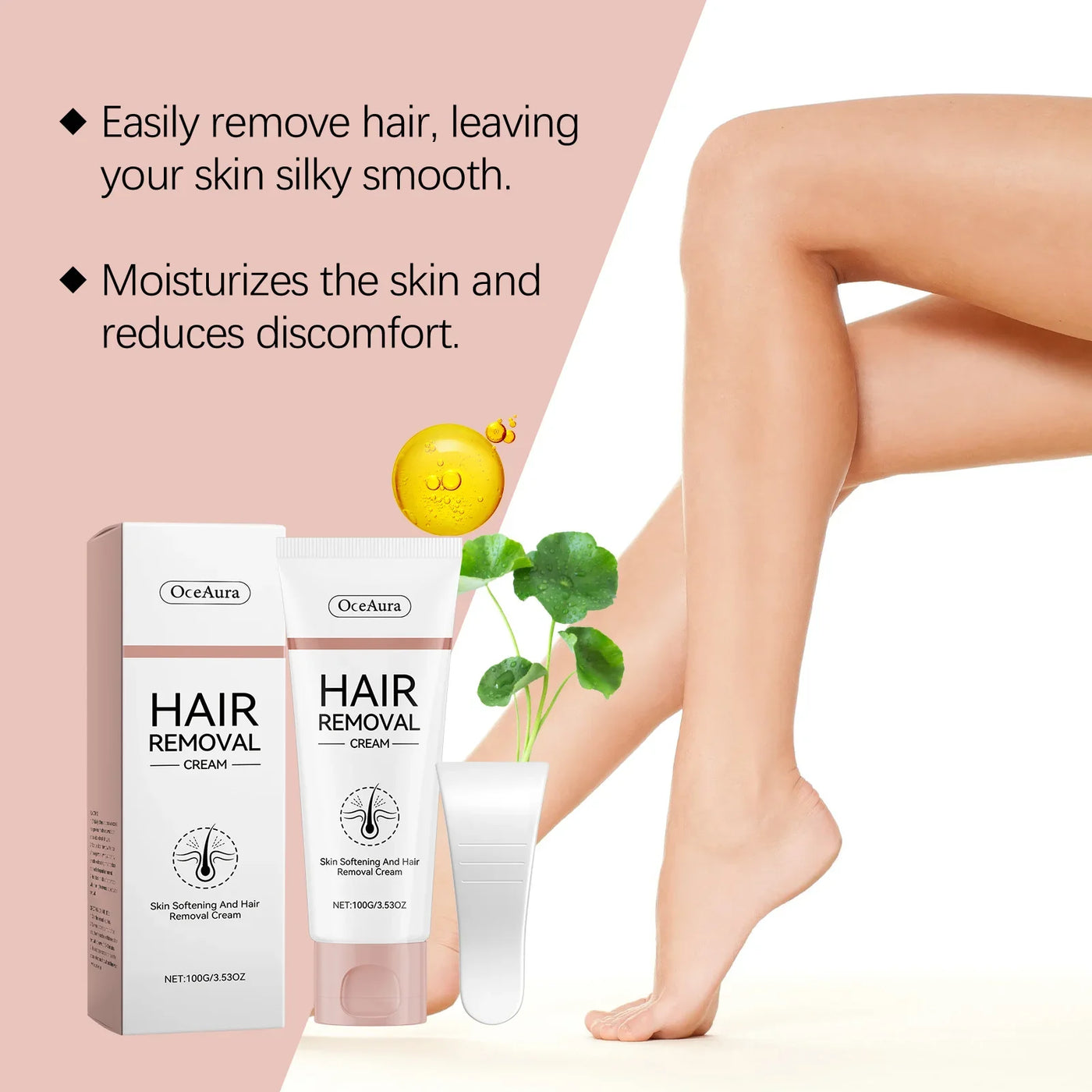 Painless Hair Removal Cream for Women Men Inhibition Hair Growth Moisturizer Body Back Legs Underarm Depilatory Cream with Brush