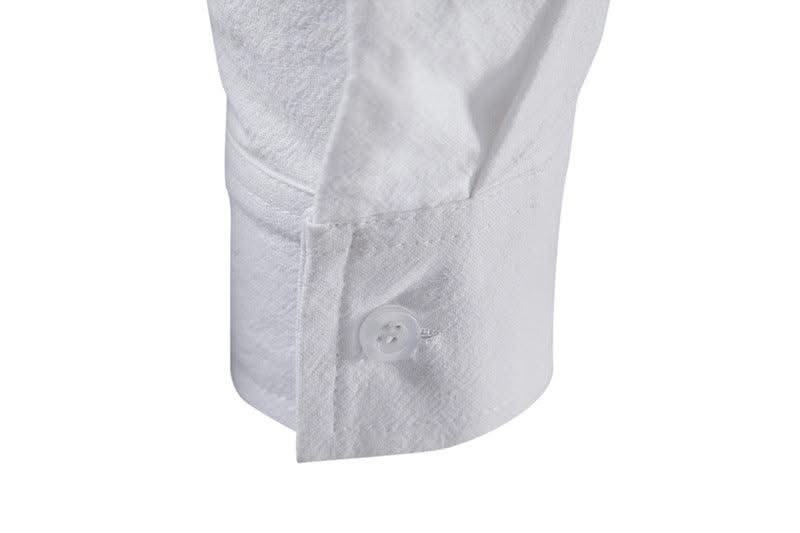 Happyjeffery Mens Cotton Linen Shirt Henry Collar with Drawstring Men Man Long Sleeve Beach Shirts Man Designer Cloth LS51