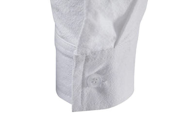 Happyjeffery Mens Cotton Linen Shirt Henry Collar with Drawstring Men Man Long Sleeve Beach Shirts Man Designer Cloth LS51