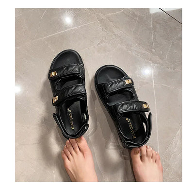 High Quality Platform Sandals Women Wide Strap Platform Open Toe Sandals for Women Female Flat Sandal Summer Ladies Shoes