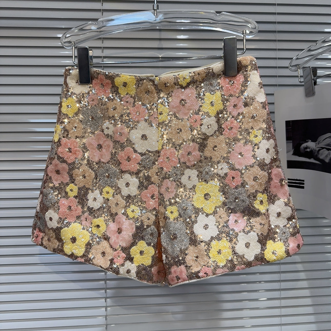 New Personalized Sequin Flower Shorts For Women