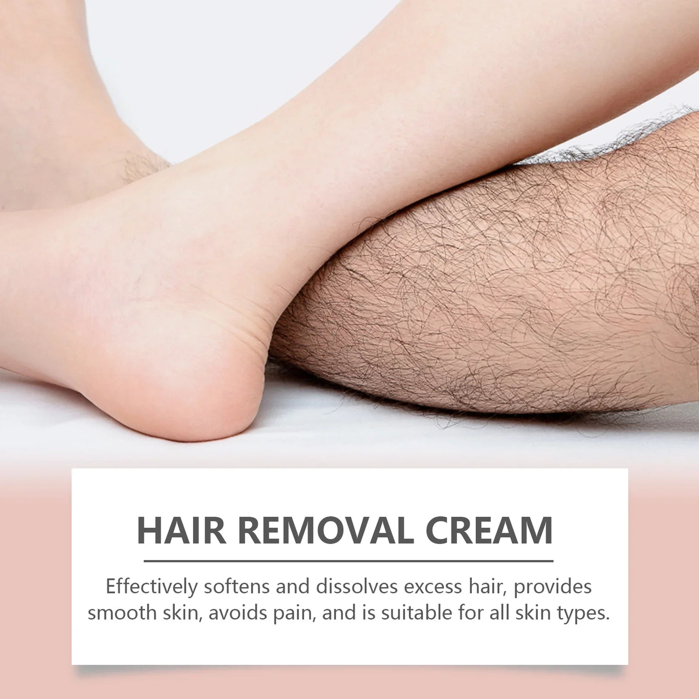 Painless Hair Removal Cream for Women Men Inhibition Hair Growth Moisturizer Body Back Legs Underarm Depilatory Cream with Brush