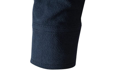 Happyjeffery Mens Cotton Linen Shirt Henry Collar with Drawstring Men Man Long Sleeve Beach Shirts Man Designer Cloth LS51