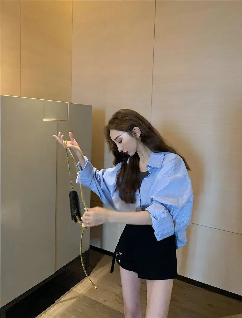 American style high street washed distressed high waisted slightly flared jeans for men and women, trendy brand, cool pants for