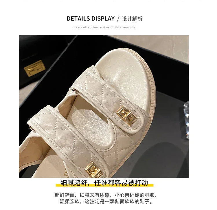 High Quality Platform Sandals Women Wide Strap Platform Open Toe Sandals for Women Female Flat Sandal Summer Ladies Shoes