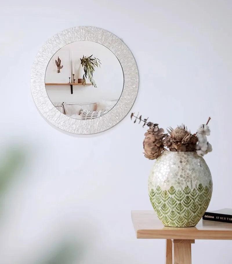 Wall hanging decorative mirrors living room glass bedroom bathroom aesthetics makeup mirror decor