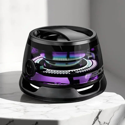 Bluetooth speaker with multiple RGB color lights and magnetic phone holder, suitable for showerrooms, bicycles, cars, and outdoo