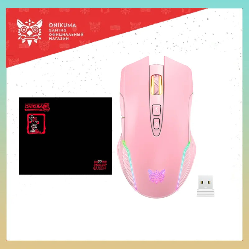 ONIKUMA CW905 Wired Gaming Mouse 6 Levels Adjustable DPl 7 Programmable Buttons 7 RGB Lighting Modes Ergonomic Mice for Pc Gamer