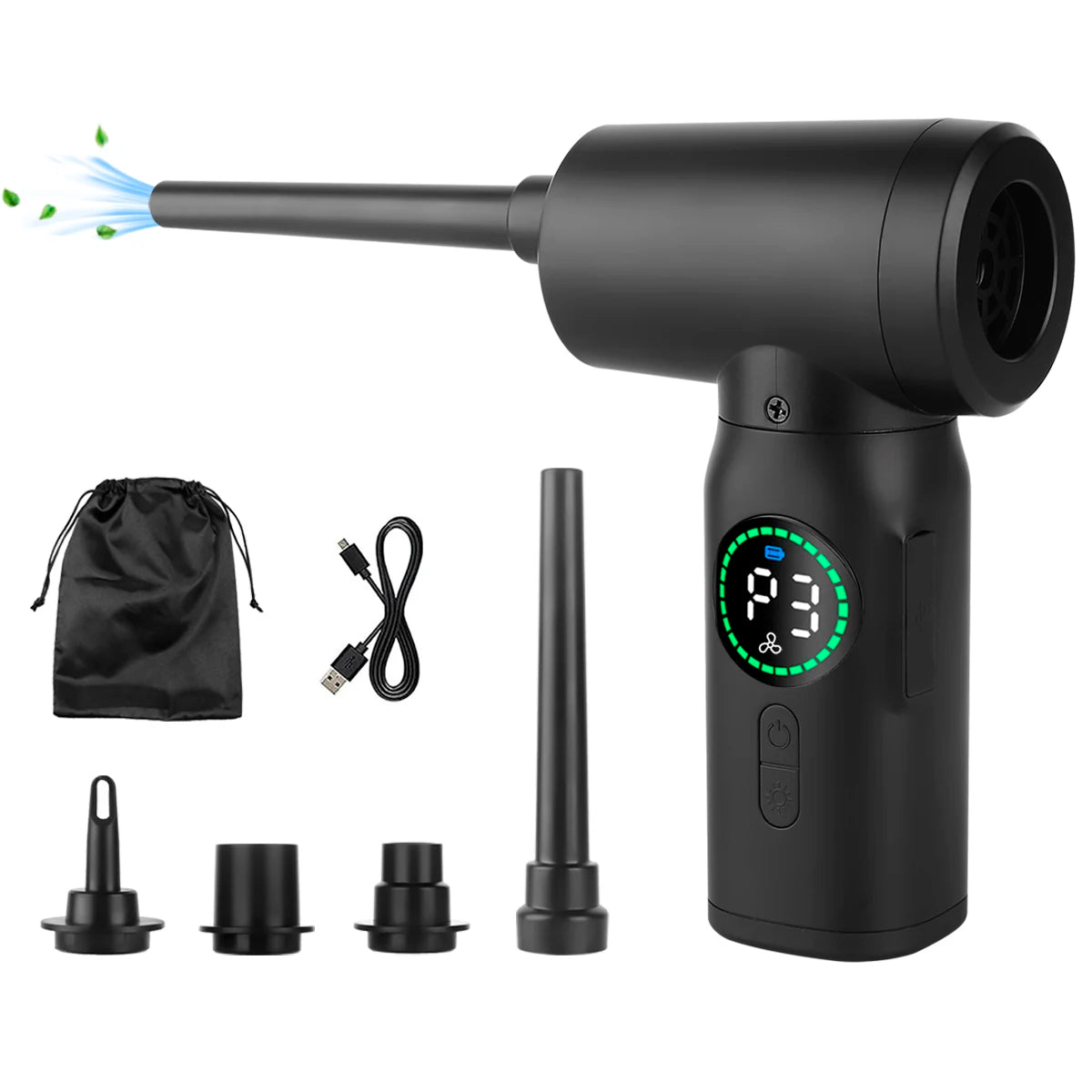 100W Cordless Air Duster Compressed Air Blower Electric Wireless Air Gun Computer Keyboard Camera Cleaning Dust Blowing Gun