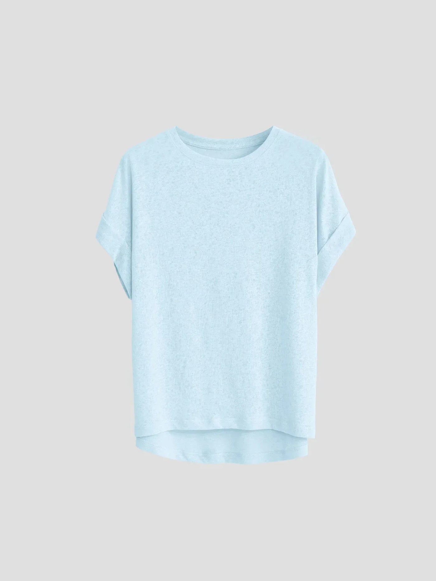 Women Linen Tops Crew Neck